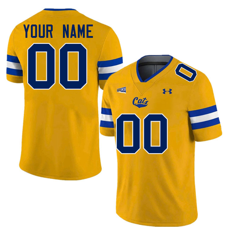 Custom Montana State Bobcat Name And Number College Football Jerseys,Uniforms Stitched-Gold